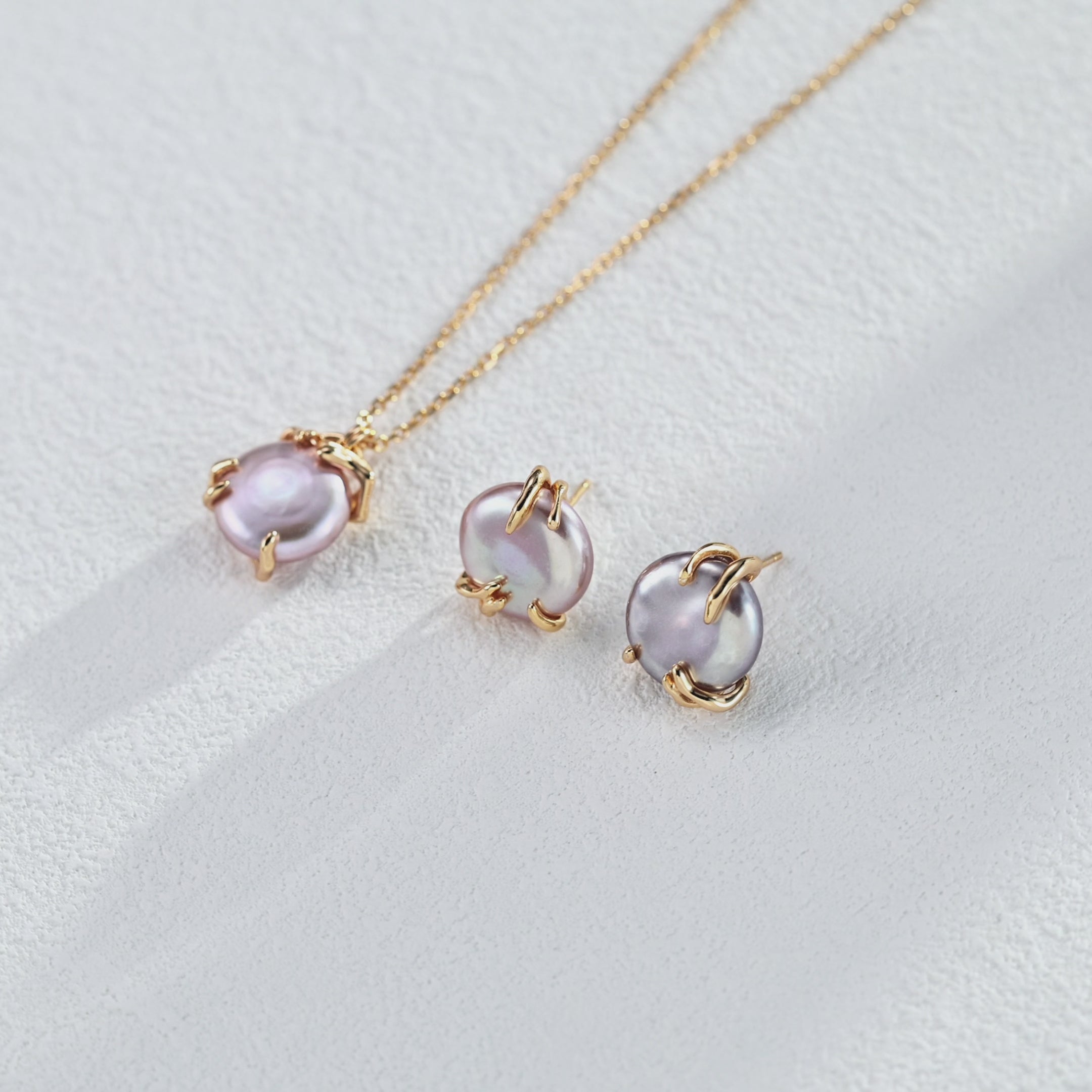 Minimalist Natural Pearl Pendant S925 Sterling Silver Necklace