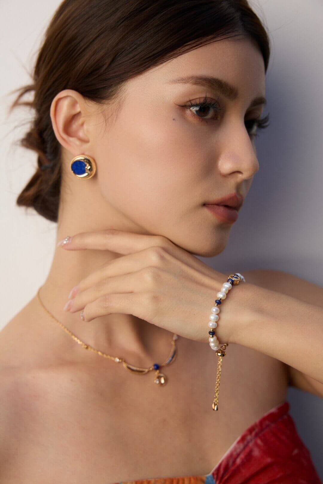 Starry night Lapis Lazuli earrings bringing celestial elegance to formal evening events and gala occasions.