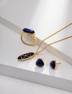 Each Lapis Lazuli stone features unique natural patterns and pyrite distributions, making every pair one-of-a-kind.