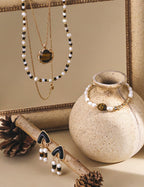 Detailed portrait focusing on the pendant as a statement piece.