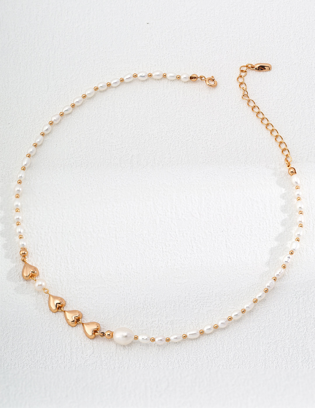 Natural Pearl S925 Silver Heart Necklace