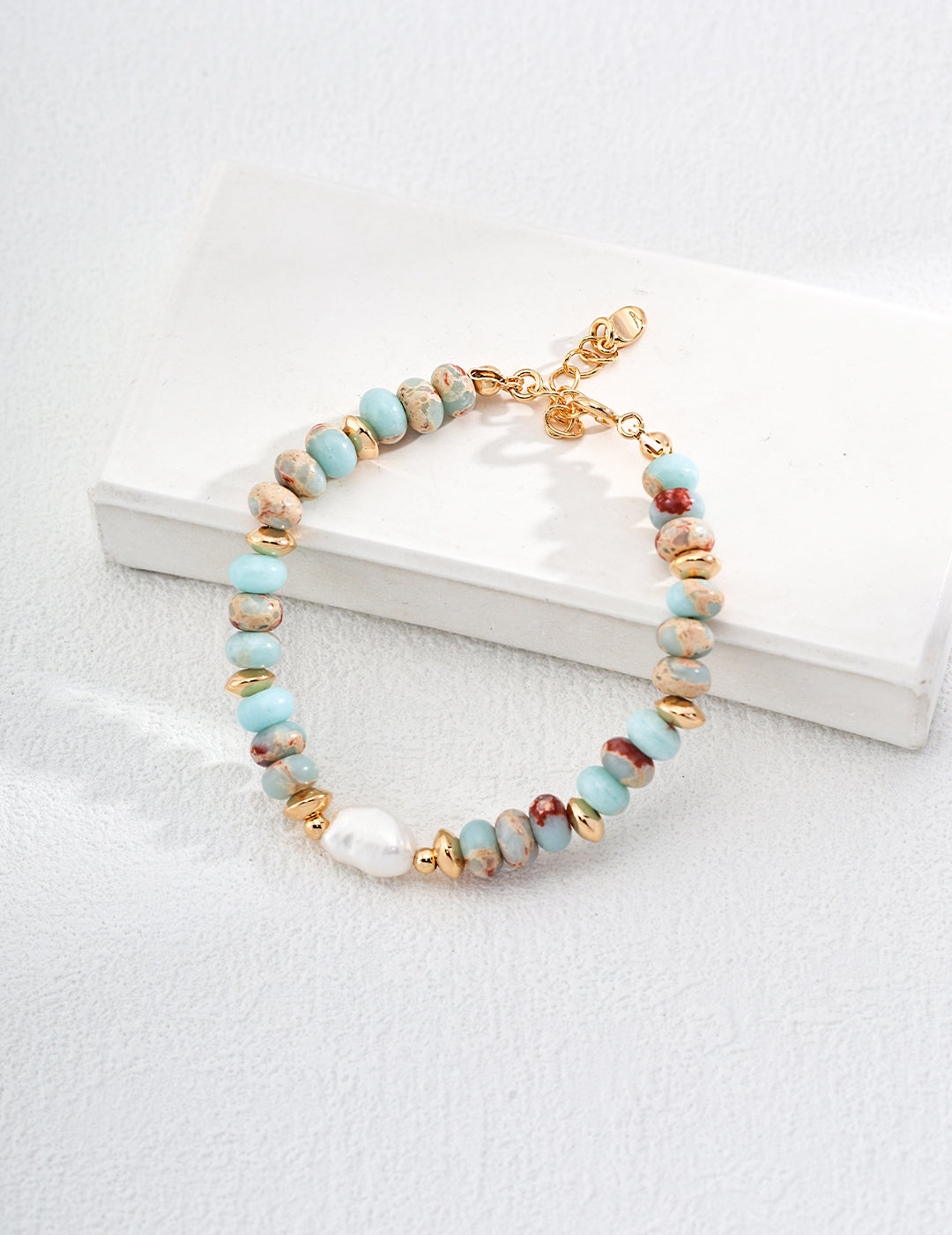 Natural Pearl & Shoushan Stone Bracelet