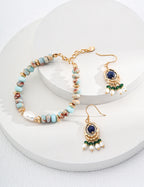 Natural Pearl & Shoushan Stone Necklace