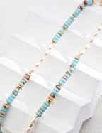Natural Pearl & Shoushan Stone Necklace