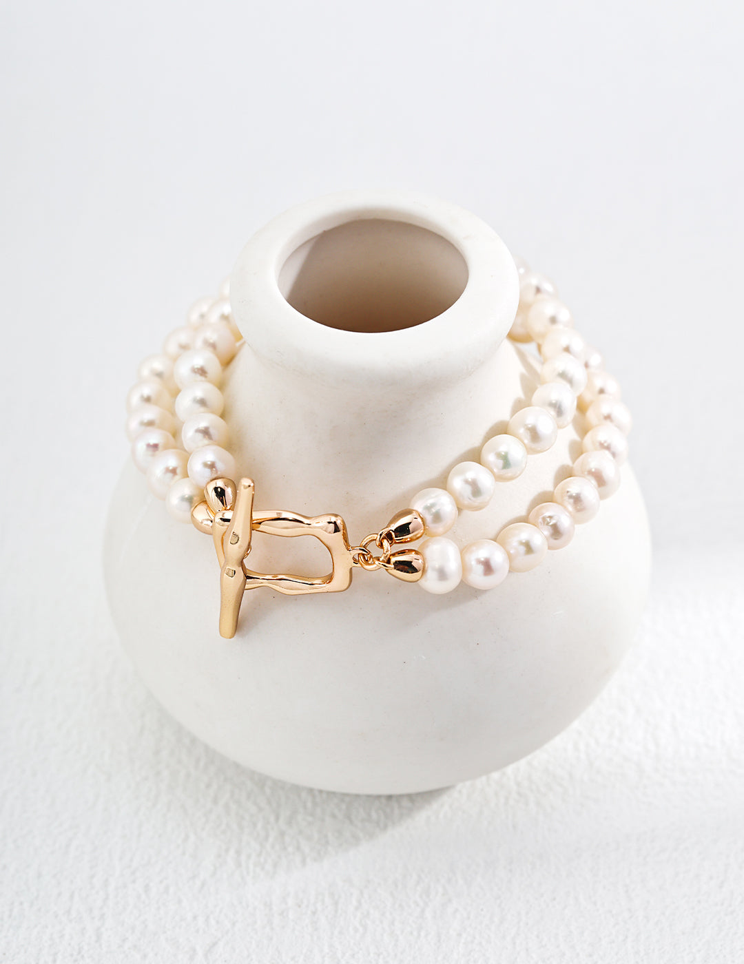 Double-layer Natural Pearl S925 Sterling Silver Bracelet