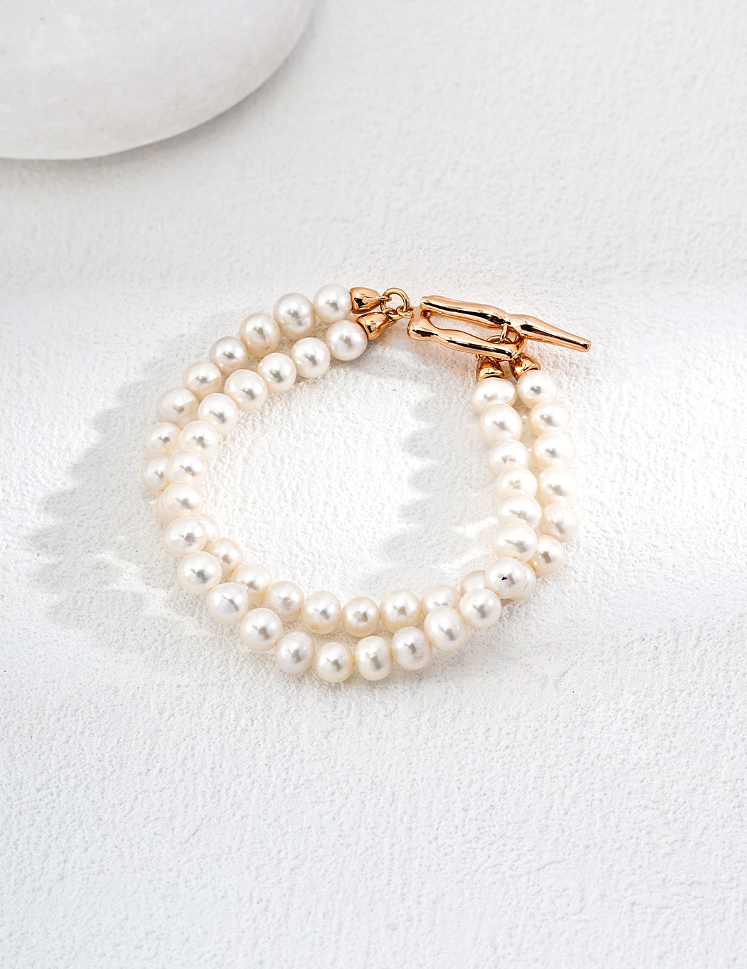 Double-layer Natural Pearl S925 Sterling Silver Bracelet
