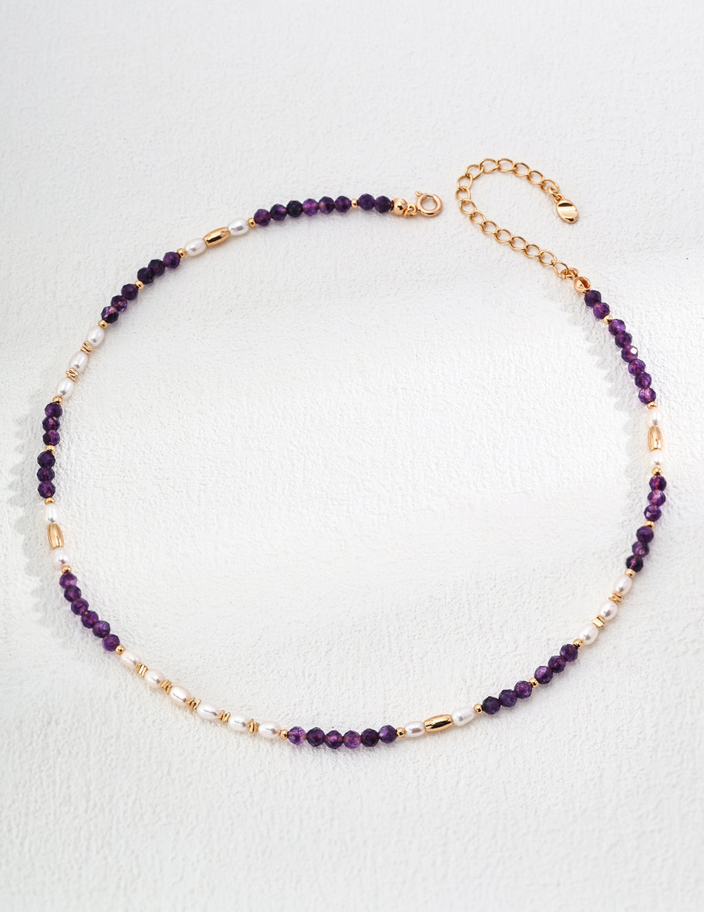 Vintage Natural Pearl & Amethyst S925 Sterling Silver Necklace
