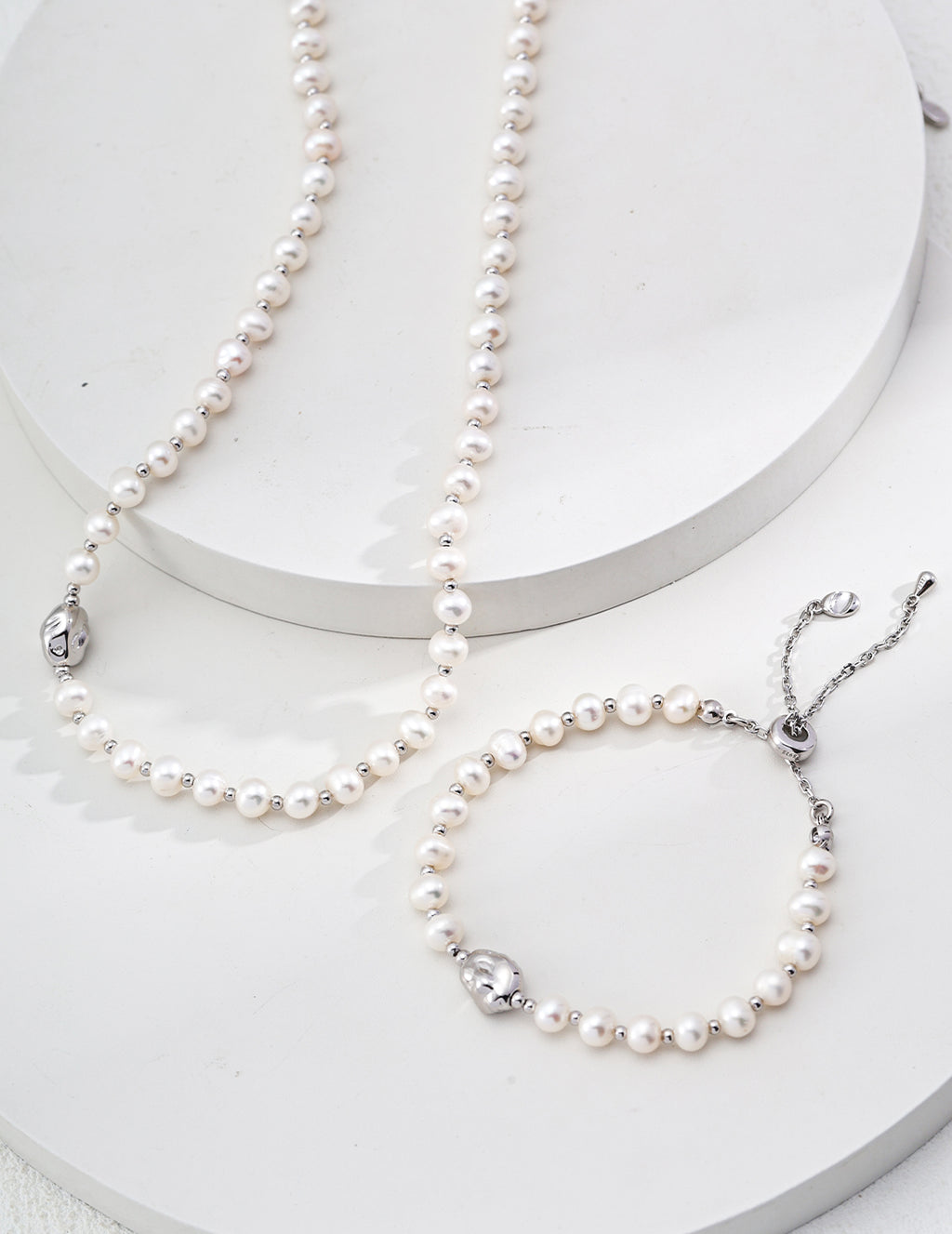 Minimalist Natural Pearl S925 Sterling Silver Bracelet