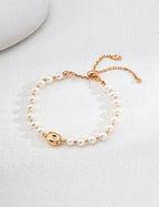Minimalist Natural Pearl S925 Sterling Silver Bracelet