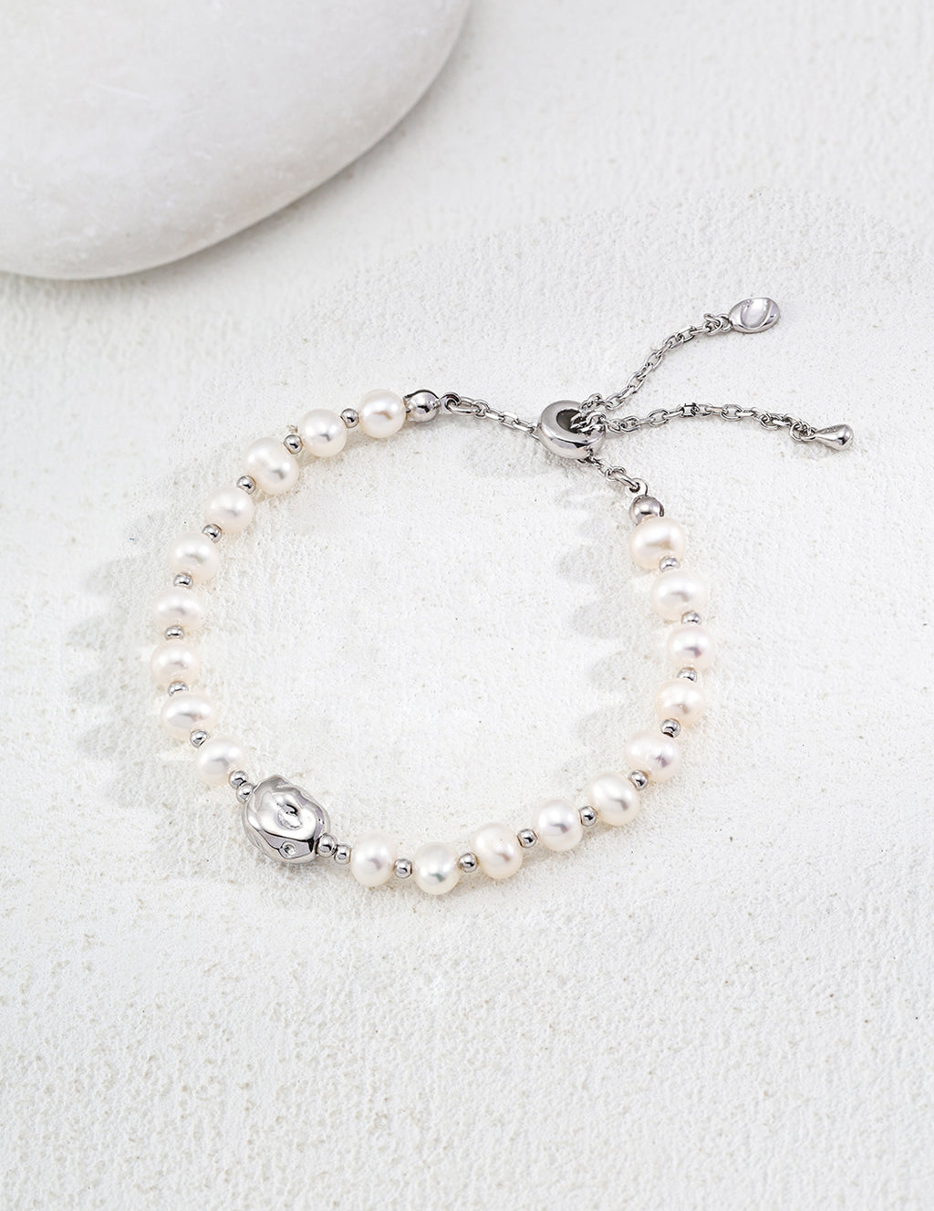 Minimalist Natural Pearl S925 Sterling Silver Bracelet
