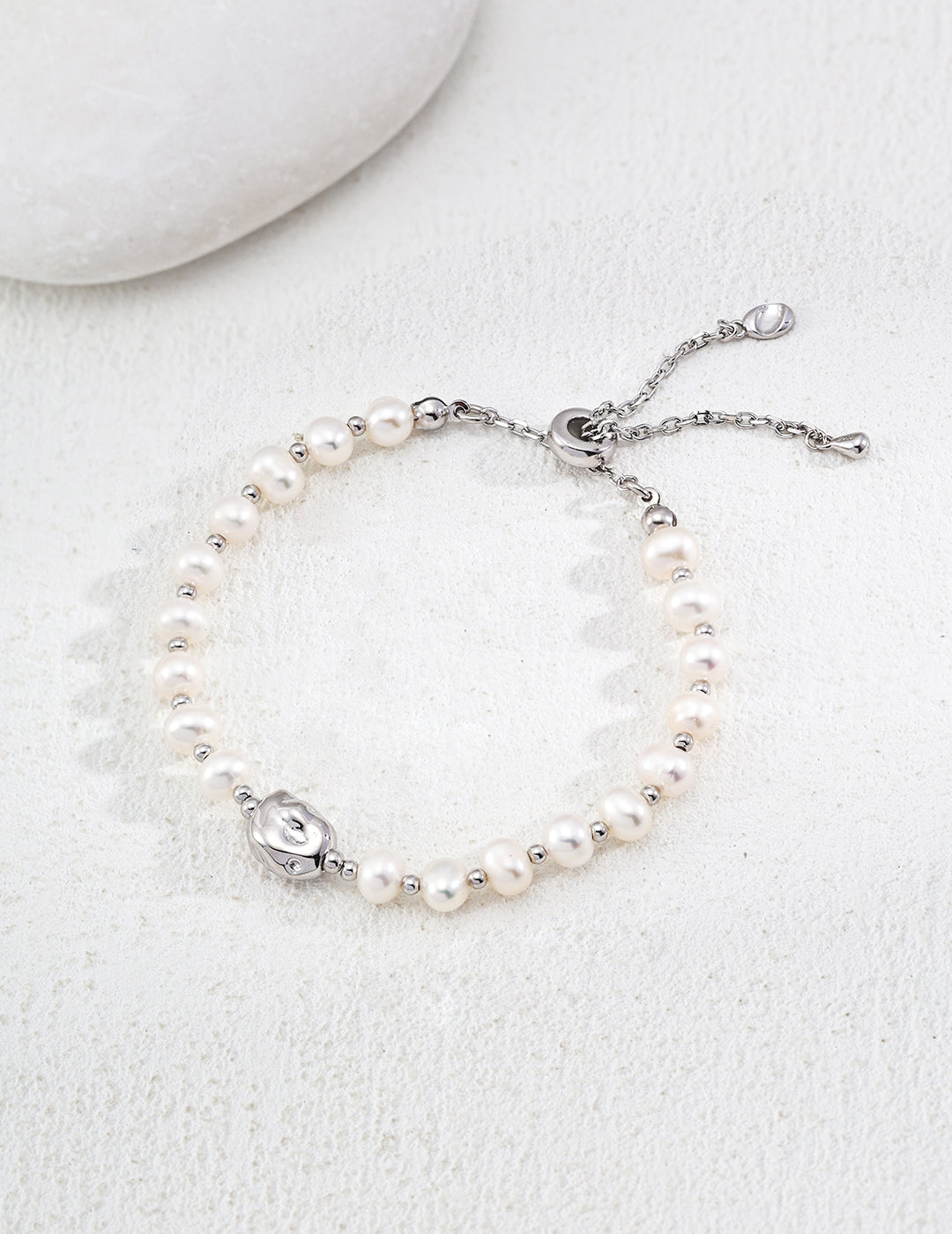 Minimalist Natural Pearl S925 Sterling Silver Bracelet