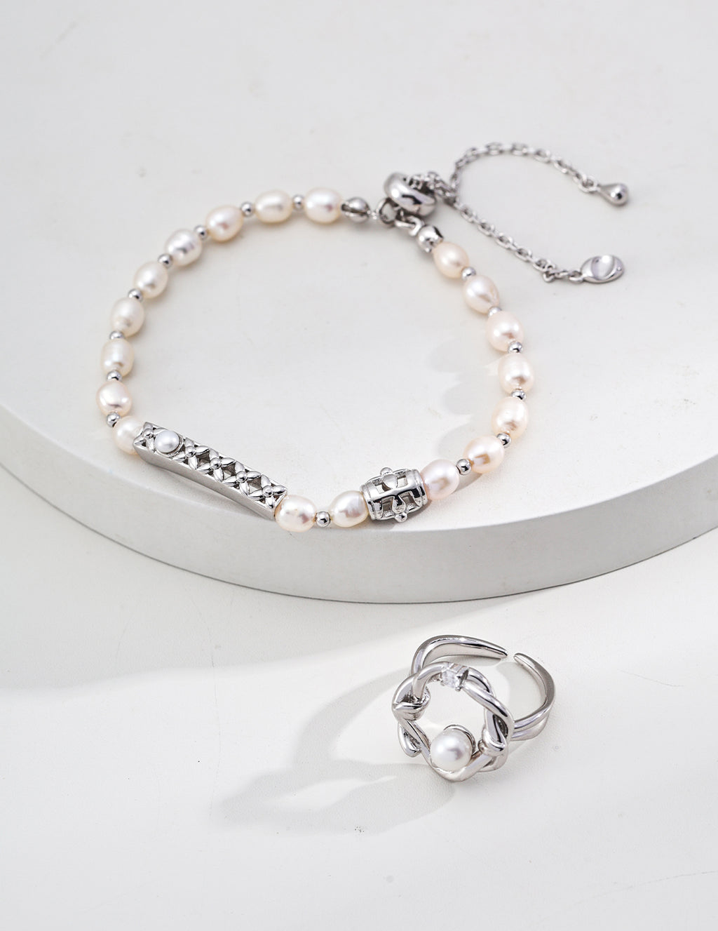 Minimalist Natural Pearl S925 Sterling Silver Bracelet