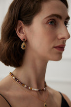 Natural Egg Opal and Pearl Beaded Necklace