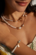 Natural Pearl S925 Silver Heart Necklace