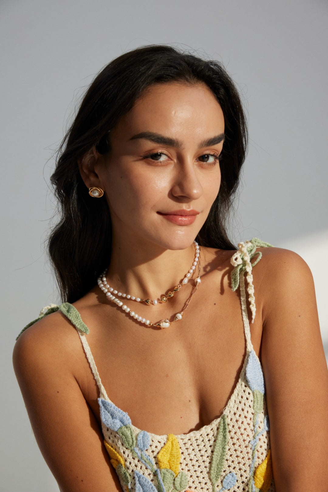 Natural Pearl S925 Silver Heart Necklace