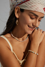 Natural Pearl & Shoushan Stone Necklace