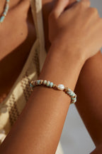 Natural Pearl & Shoushan Stone Bracelet
