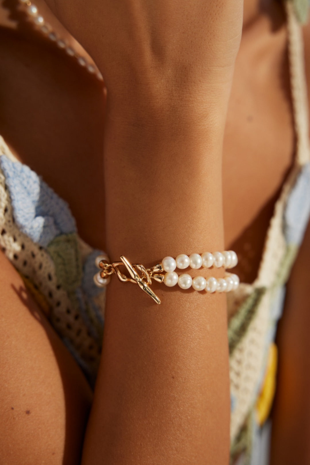 Double-layer Natural Pearl S925 Sterling Silver Bracelet