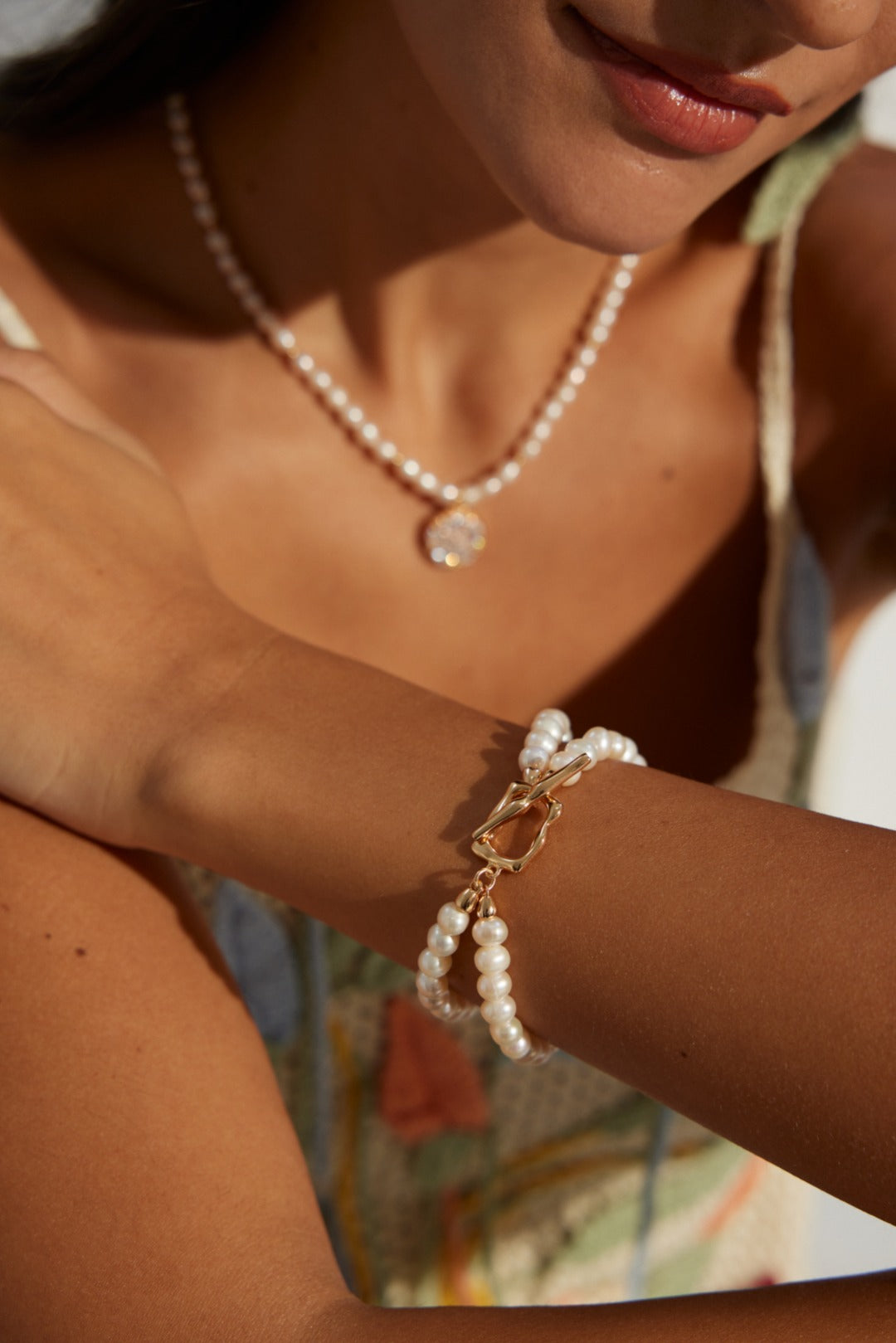 Double-layer Natural Pearl S925 Sterling Silver Bracelet
