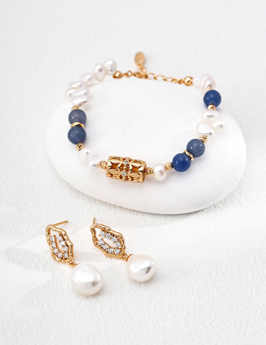 Close-up of sparkling cubic zirconia stones